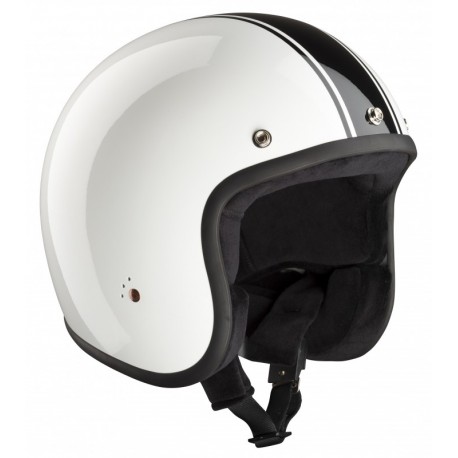 Casque Bandit Helmets Jet Classic ECE homologué blanc et noir