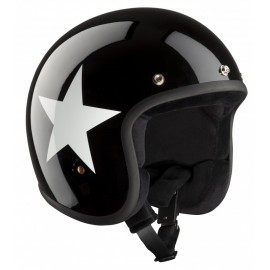 Casque Bandit Helmets Jet Star ECE homologué noir brillant avec étoiles