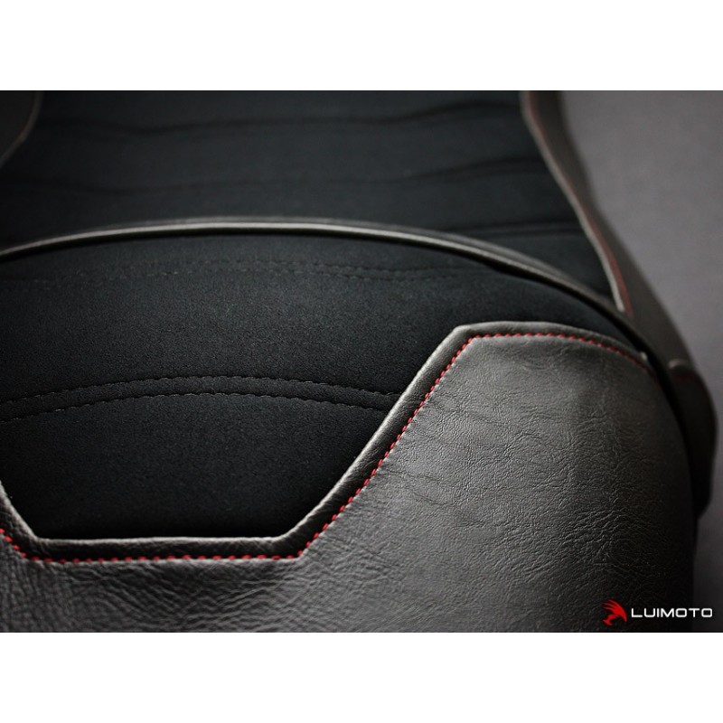 Housse de Selle Moto Guzzi Griso 850/1100 Noir-Couture Blanche
