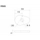 Adaptateurs de clignotants Rizoma FR243B dimensions