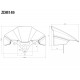 Saute vent Rizoma Streetfighter 1100 V4 dimensions