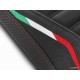 Housse pilote Aprilia RS 660 Italia Sport gros plan broderies