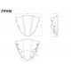 Saute vent Rizoma polycarbonate Yamaha MT07 2021 ZYF048B dimensions