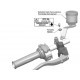 Kit de montage réservoir fluide Rizoma CT461B montage coté frein avant